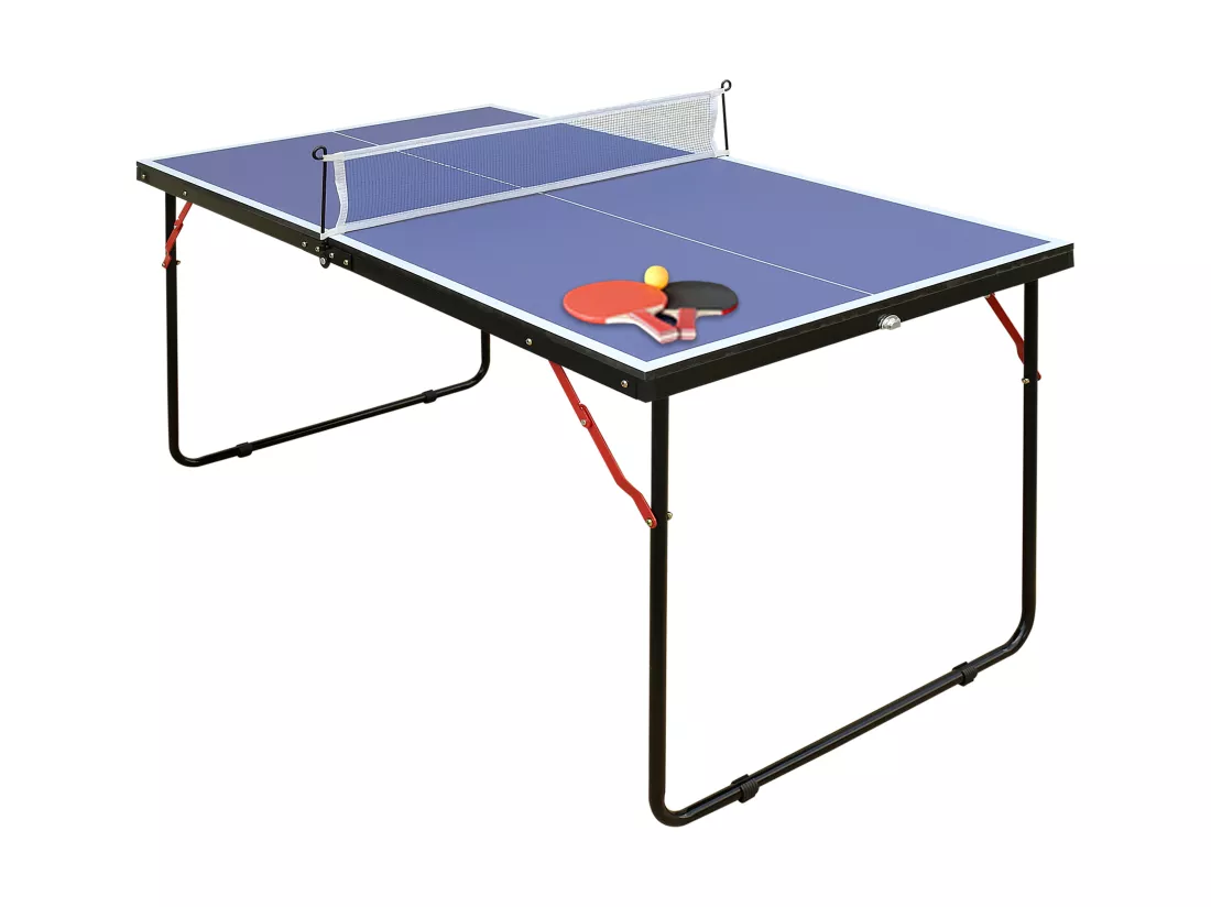 Mini table de ping-pong avec raquettes, balles et filet - L137 x P76 x H67 cm - DENIS