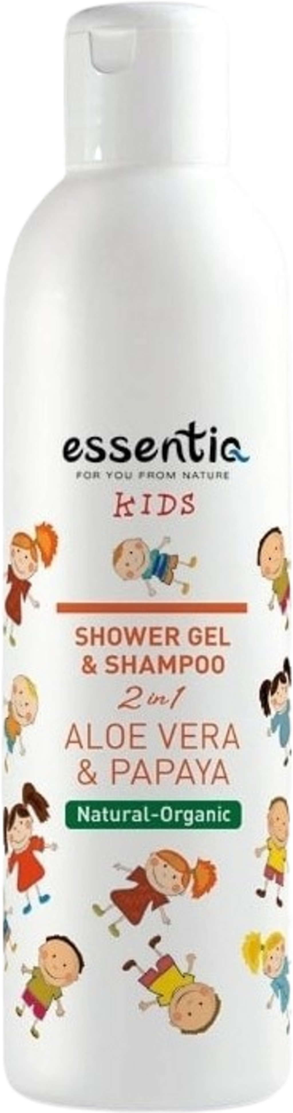 Essentiq  KIDS 2in1 Aloe Vera & Papaya Shower Gel & Shampoo, 250 ml