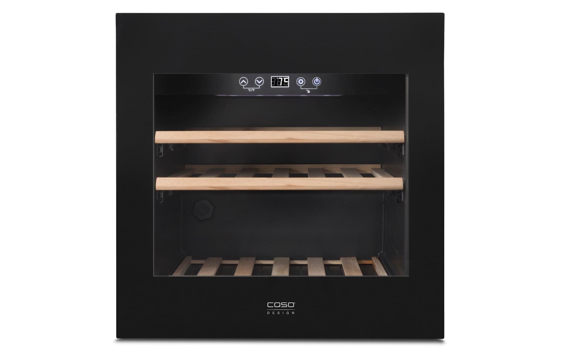 Einbauweinkühlschrank WineDeluxe E 29 Schwarz, Rechts<br>Einbau Weintemperierer mit Kompressortechnik