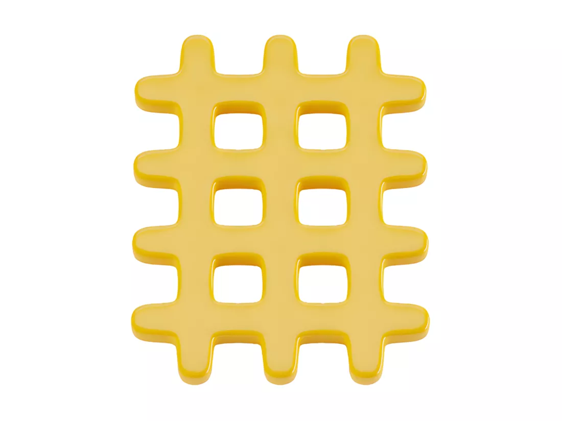 ORSAY - Dessous de plat céramique grid jaune