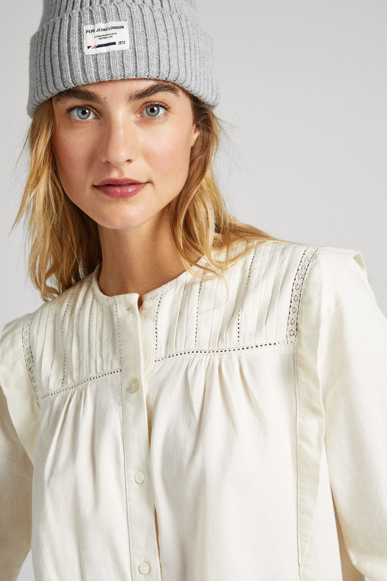 Blusa de sarja de algodão