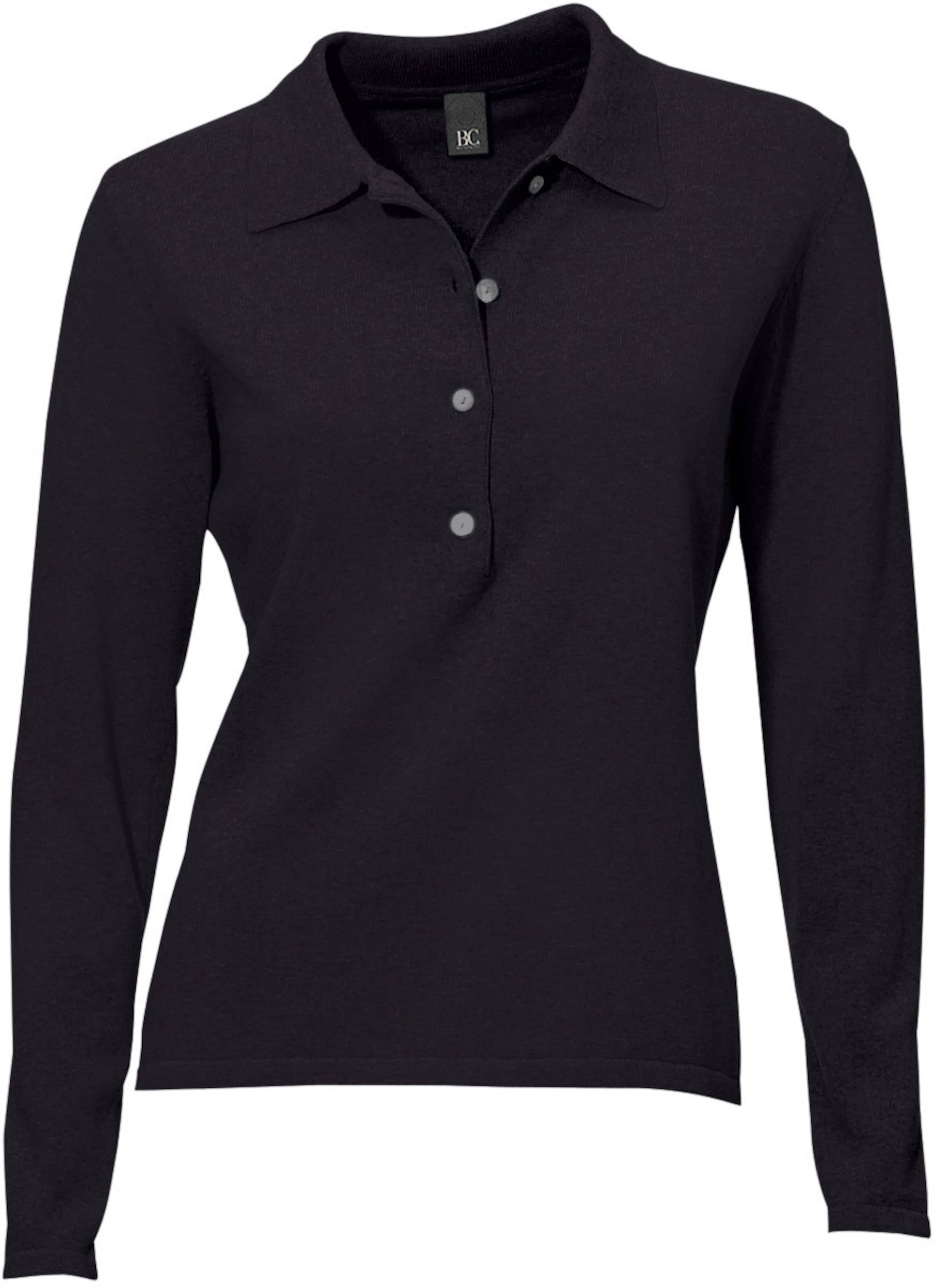 heine Polopullover in schwarz