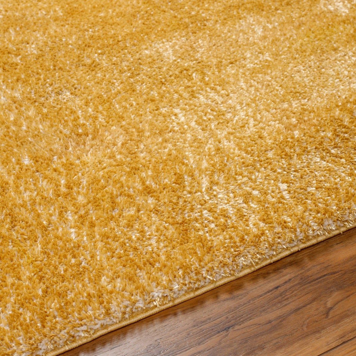 Modern hoogpolig shaggy tapijt, geel, 160x213 cm, CLAIRE