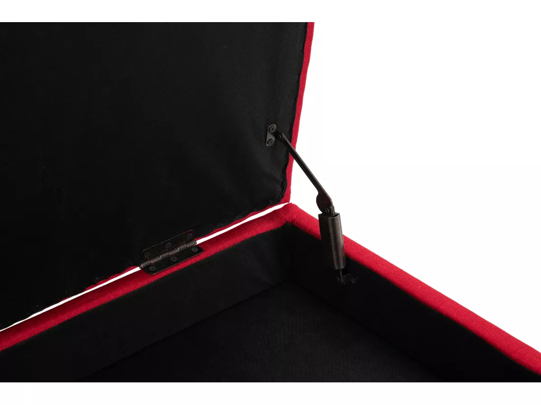 Banquette - Tissu & Bois - Rouge - Namaro