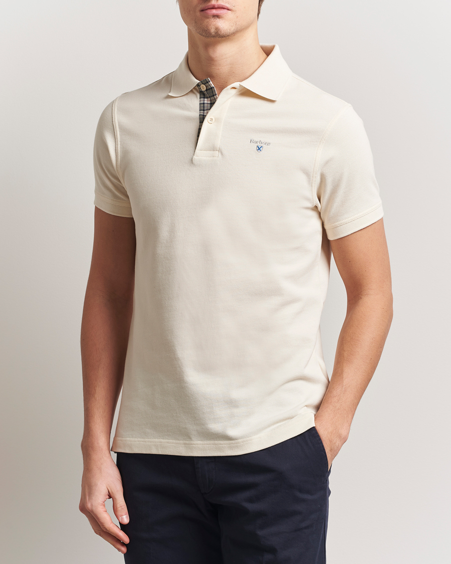 Barbour Lifestyle Tartan Pique Polo Antique White
