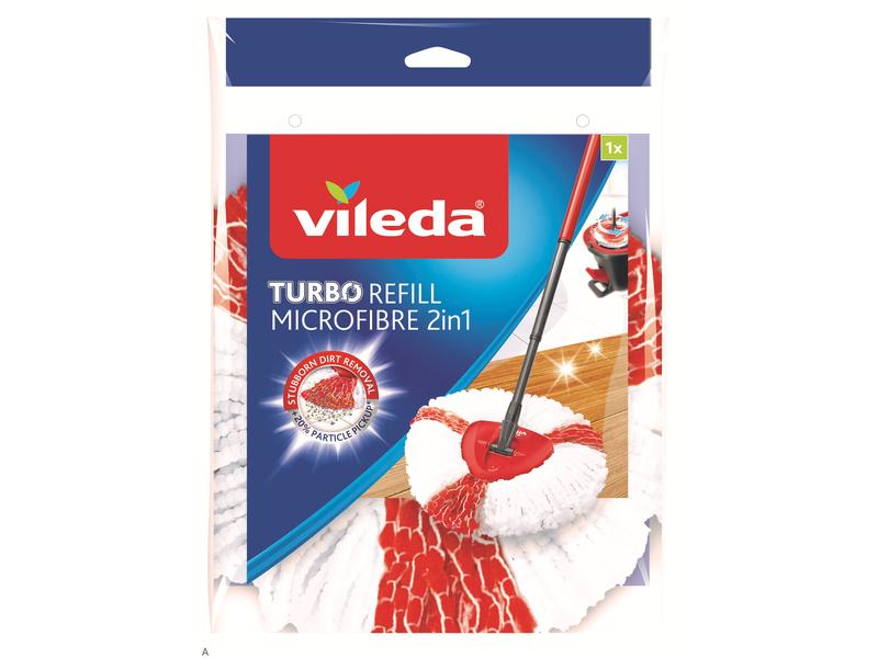 Vileda Turbo Mop Ersatzbezug Ersatzkopf in Delta Form für das EasyWring & Clean Set