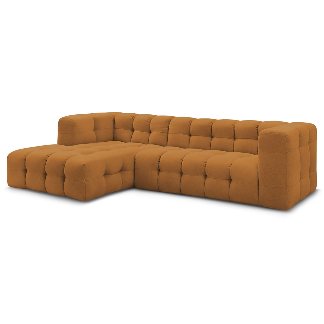 Bobochic Canapé d'angle gauche cloud jaune - 288x184x75 cm