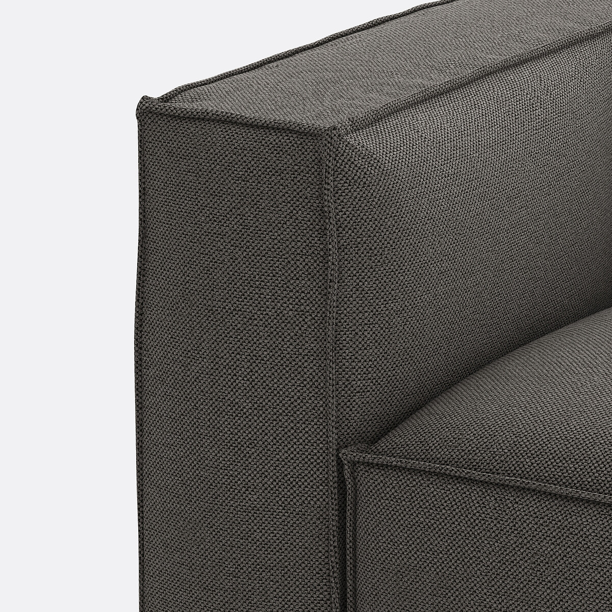 LA REDOUTE INTERIEURS<br>Banco modular, 2 espinhas, tecido terra texturizado, Seven