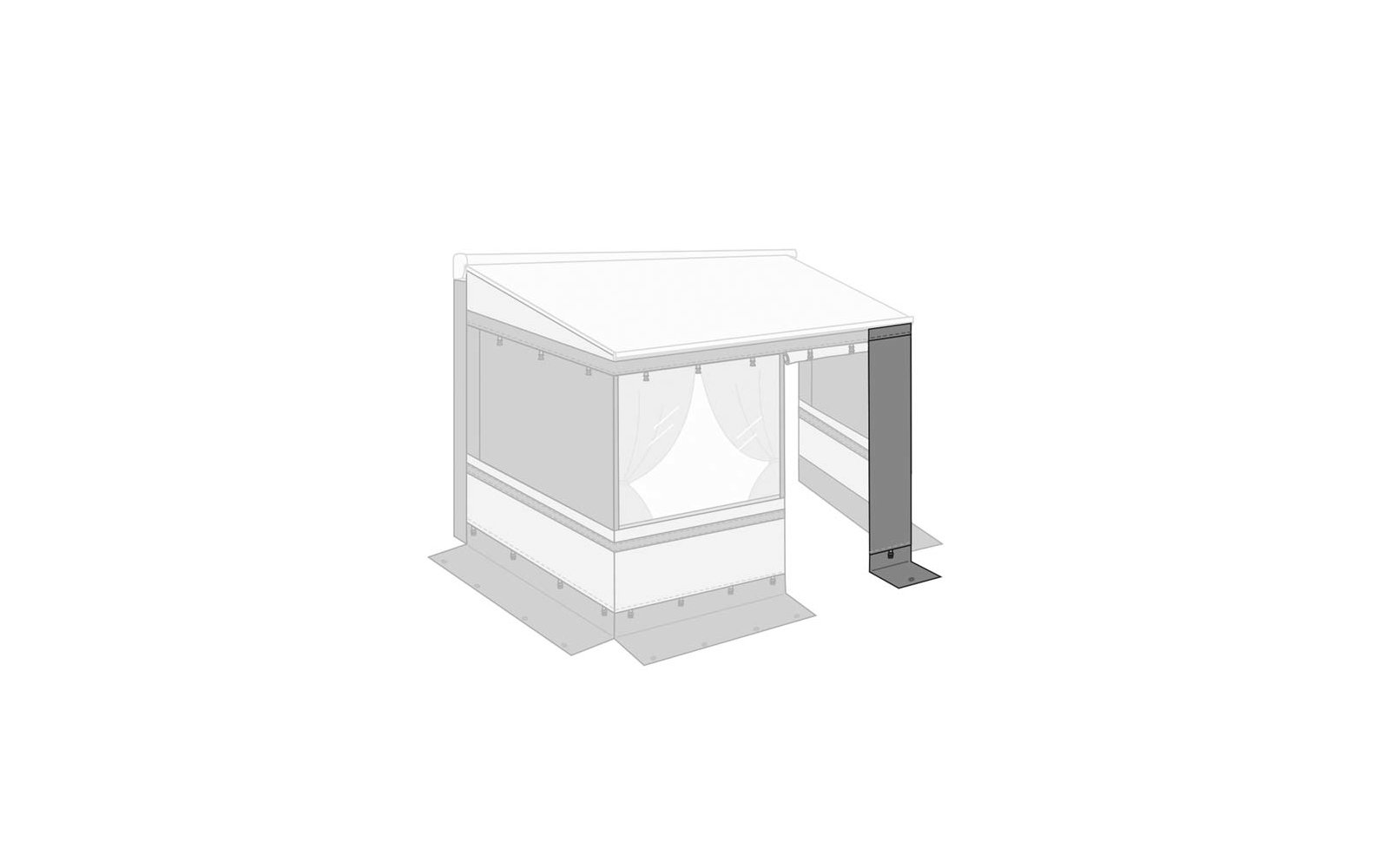 Fiamma Frontpanel für Privacy Room Light für F45 Markisen 25 cm