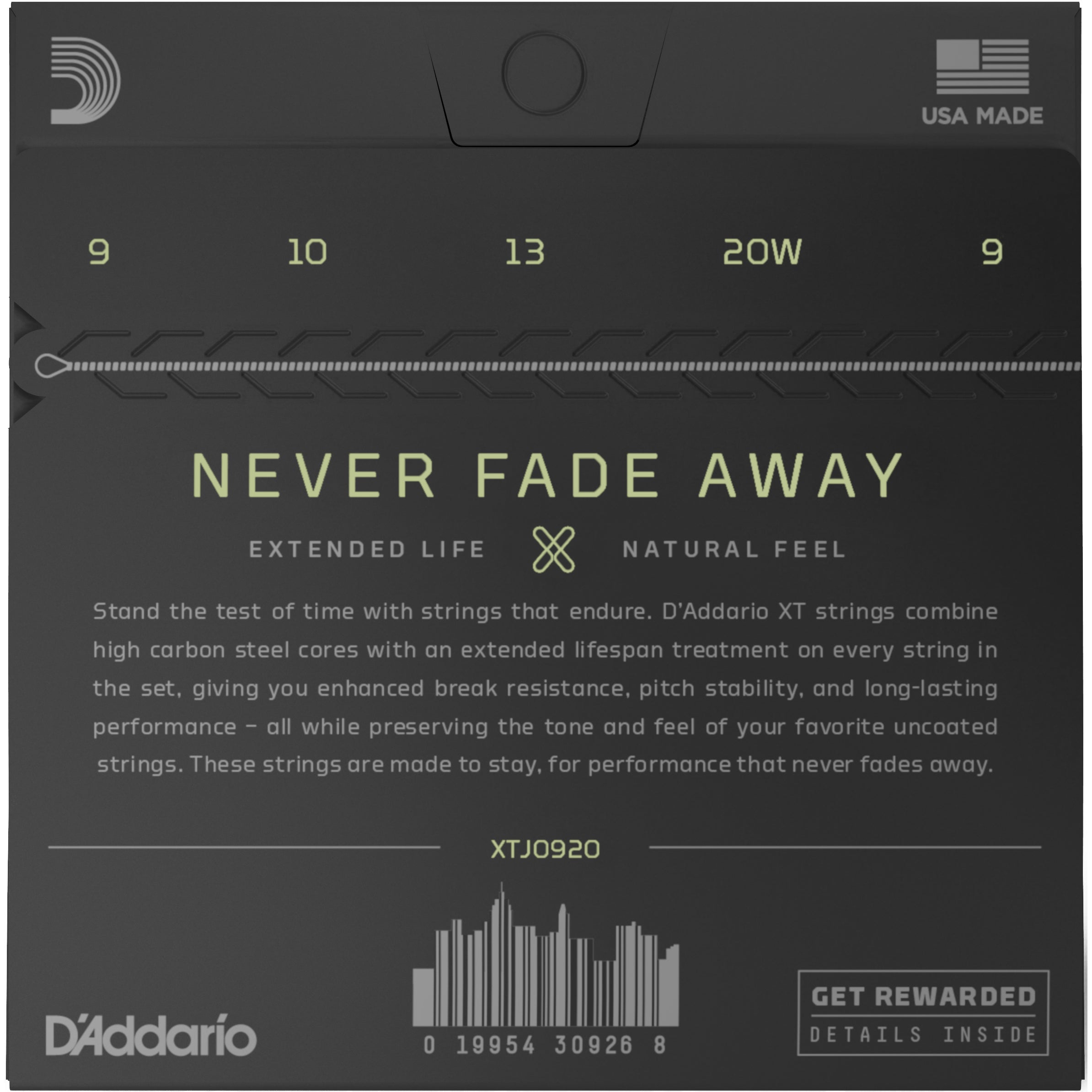 D'Addario XTJ0920 Nickel Plated Steel Light 09-20