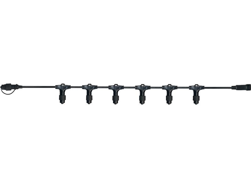Star Trading Stemkabel-System 20-Fach, 2 m, Schwarz Verteiler mit 20 Kupplungen