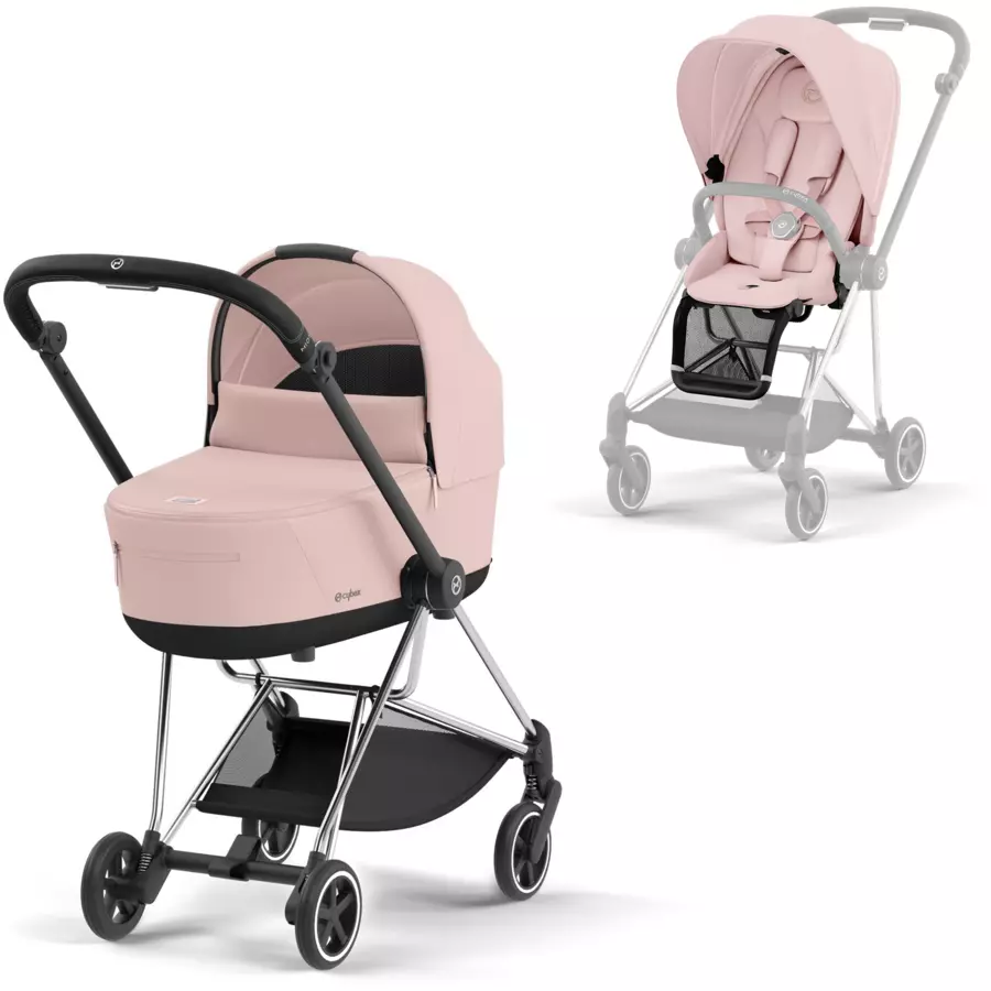 cybex PLATINUM Kombikinderwagen New Mios Chrome Black Peach Pink