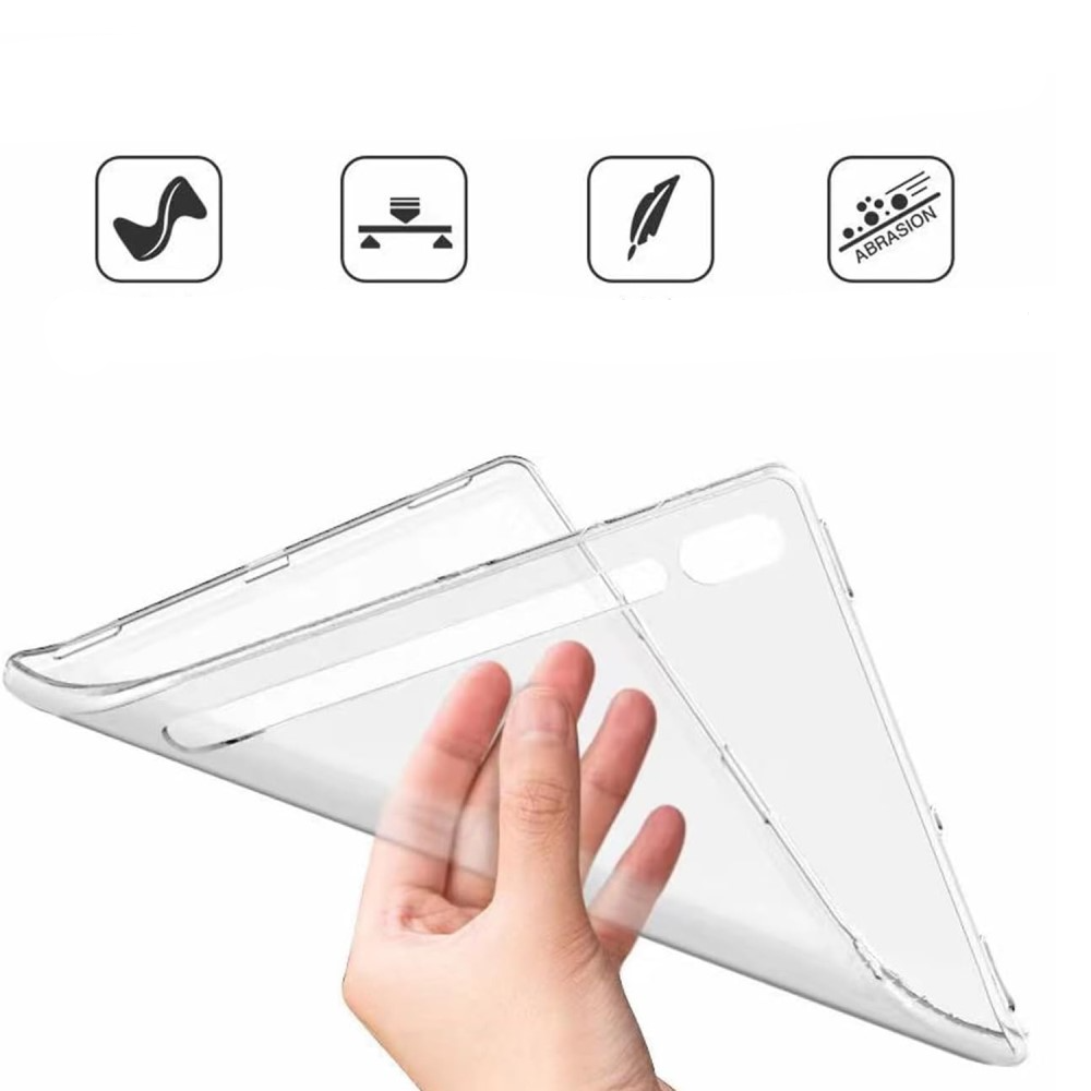 Samsung Galaxy Tab S9 Gummi Case Hülle   S-Pen Aussparung - Transparent (Matt)