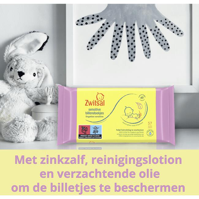ZwitsalSensitive Billendoekjes Voordeelverpakking 15 x 57 Billendoekjes