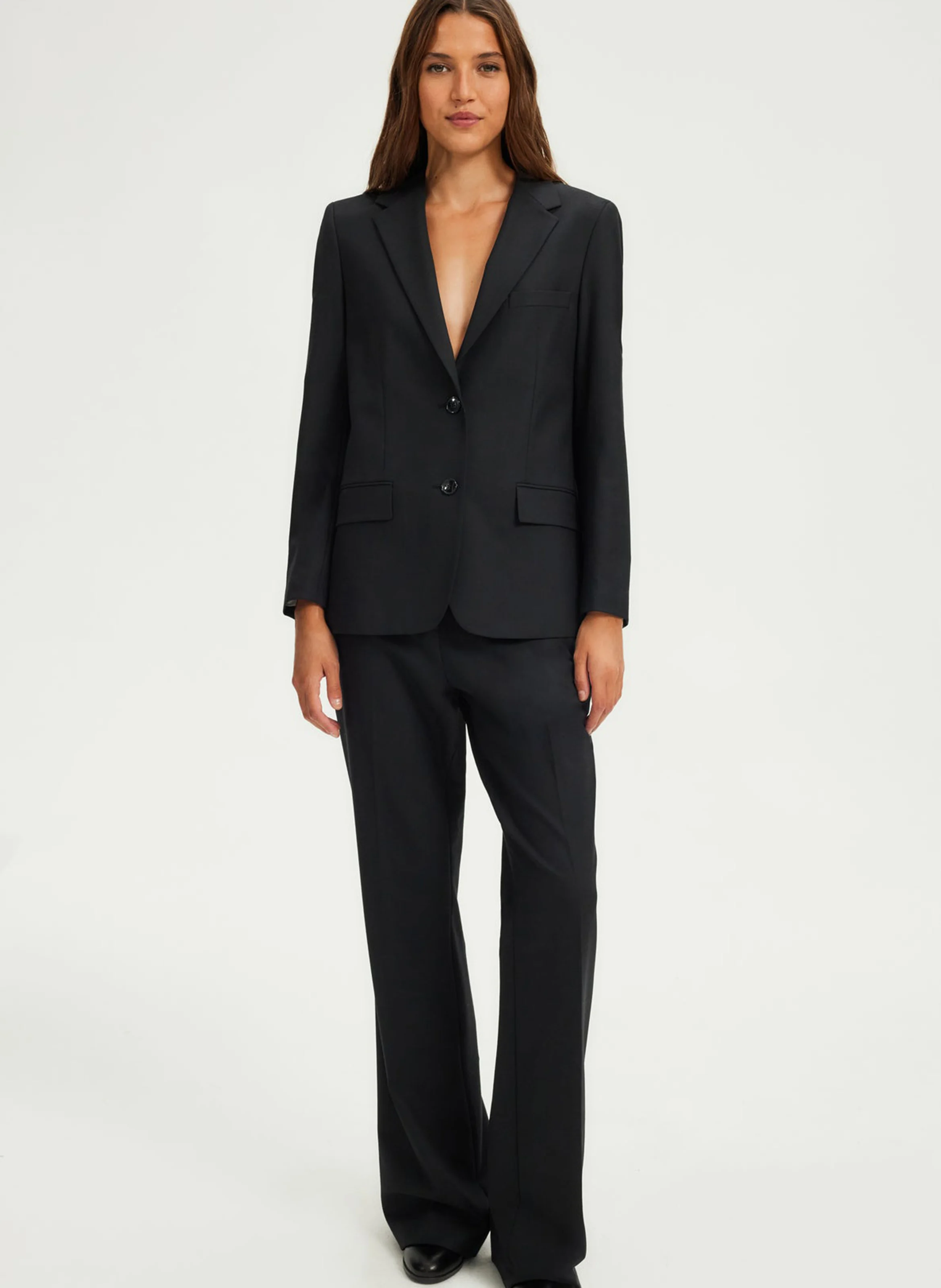 MELINDA - Veste de tailleur en laine mélangée | Noir