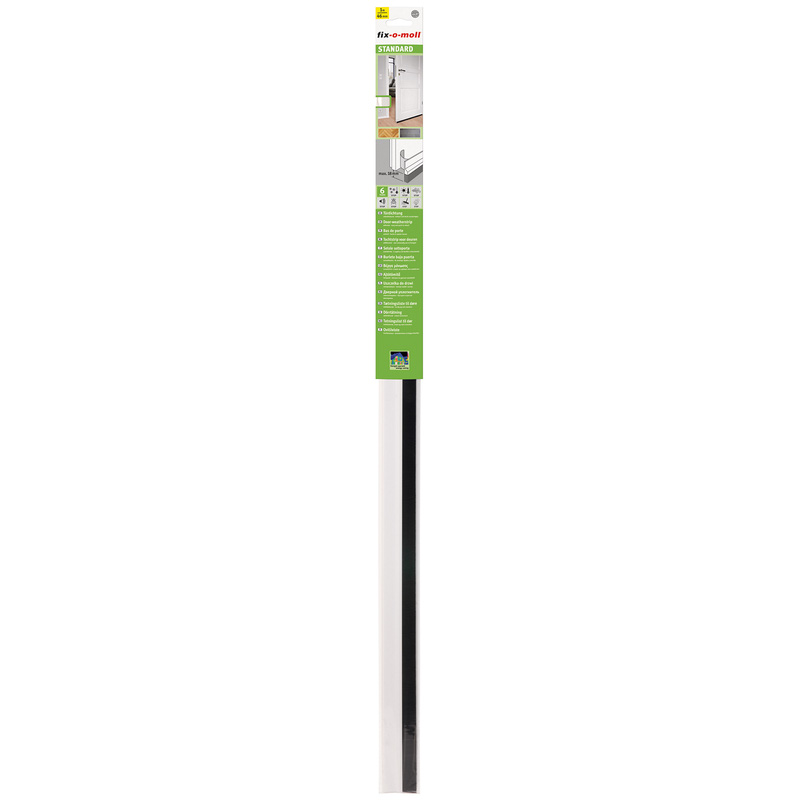 Fix-o-moll tochtstrip deur standaard zelfklevend borstel 1m wit