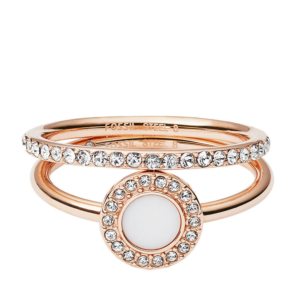 Fossil ring JF02666791 roségoudkleurig