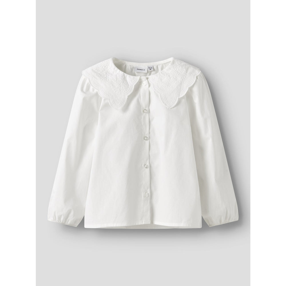 Køb Name It Bright White Nmfrollaring Ls Shirt