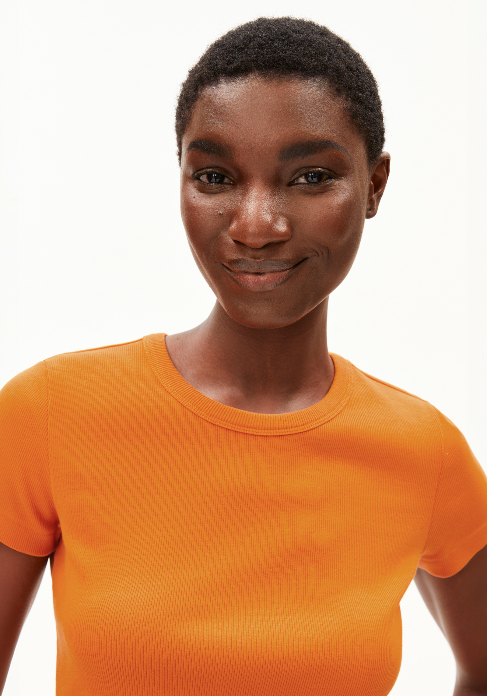 Armedangels Ripp-T-Shirt Kardaa Amberglow