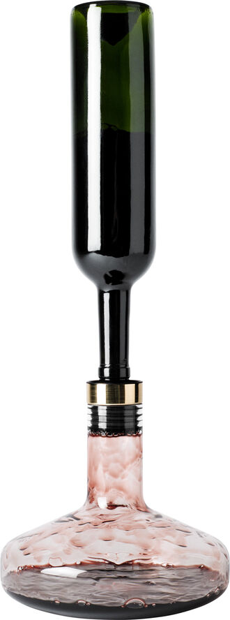Audo Copenhagen Wine Breather, Deluxe, Clear/Gold Transperant