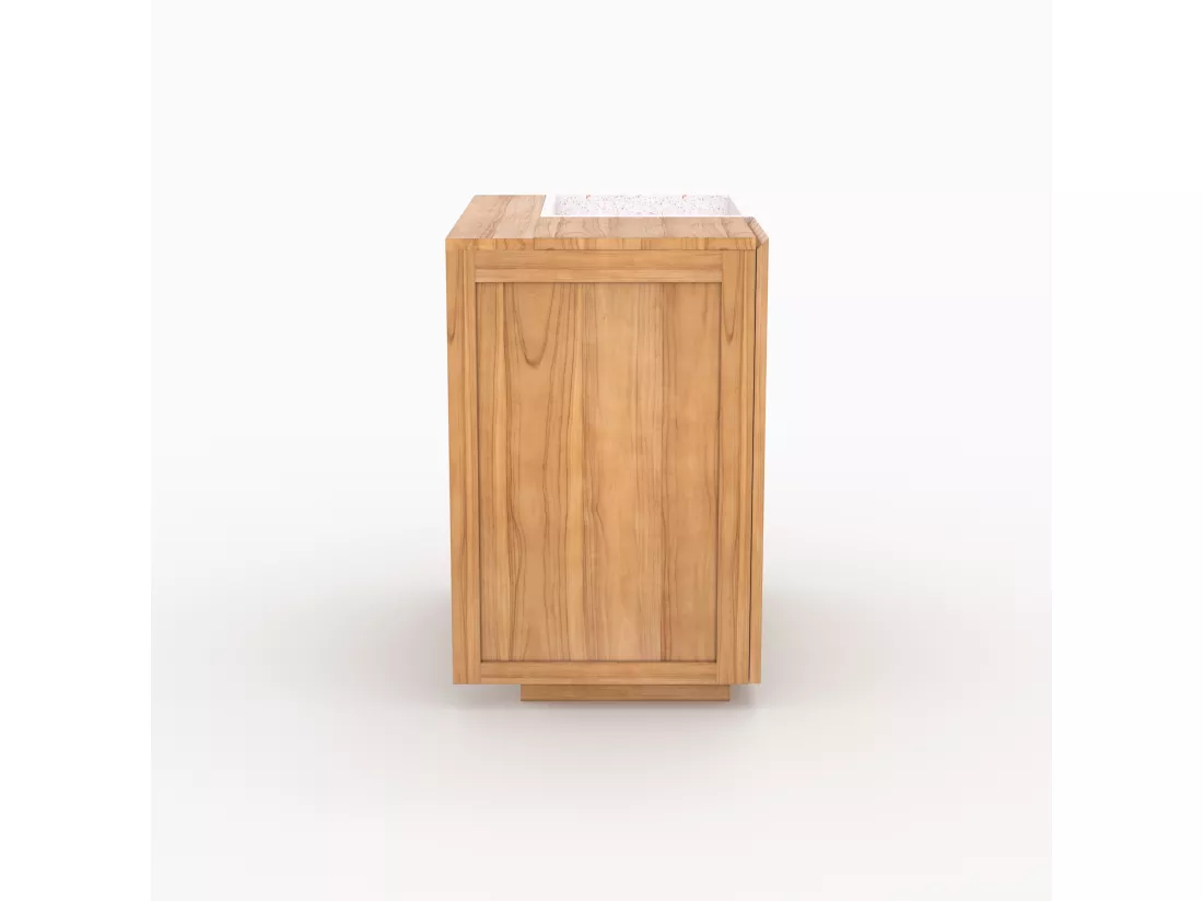 Meuble de salle de bain en bois avec vasque intégrée 80 cm - Noa