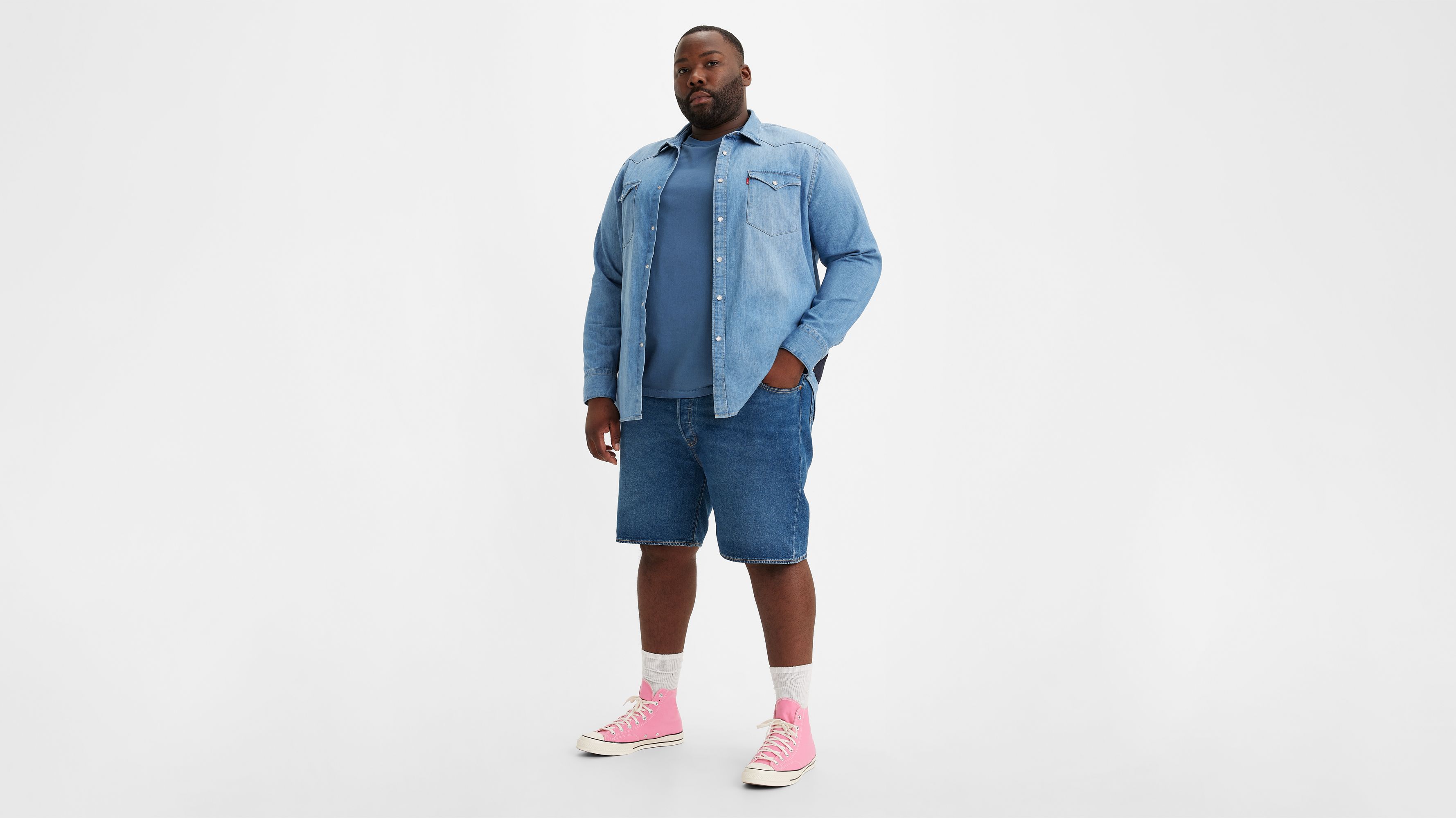 Short 501® Hemmed (Grandes tailles) - Bleu Eyes Break Short - Bleu