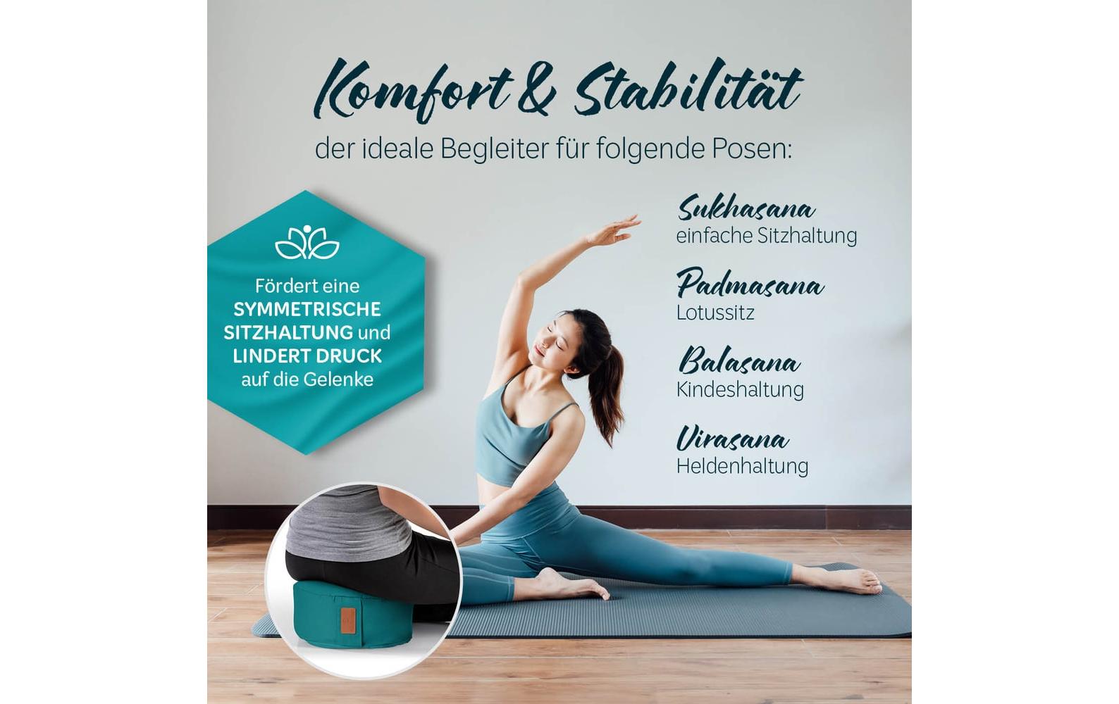 Yoga-Kissen Vishnu Dinkelspelz, GrünYoga-Zubehör