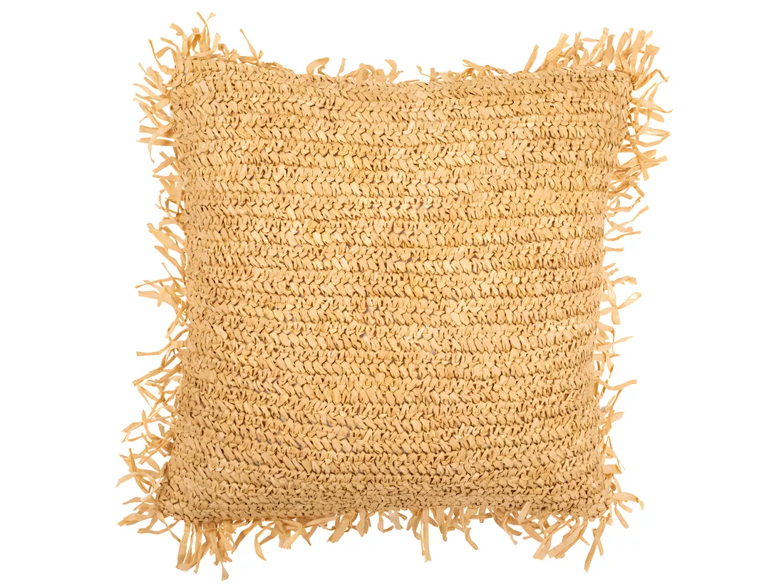 Coussin de style boho Bali - Housse et Rembourrage inclus - Alicia Naturel