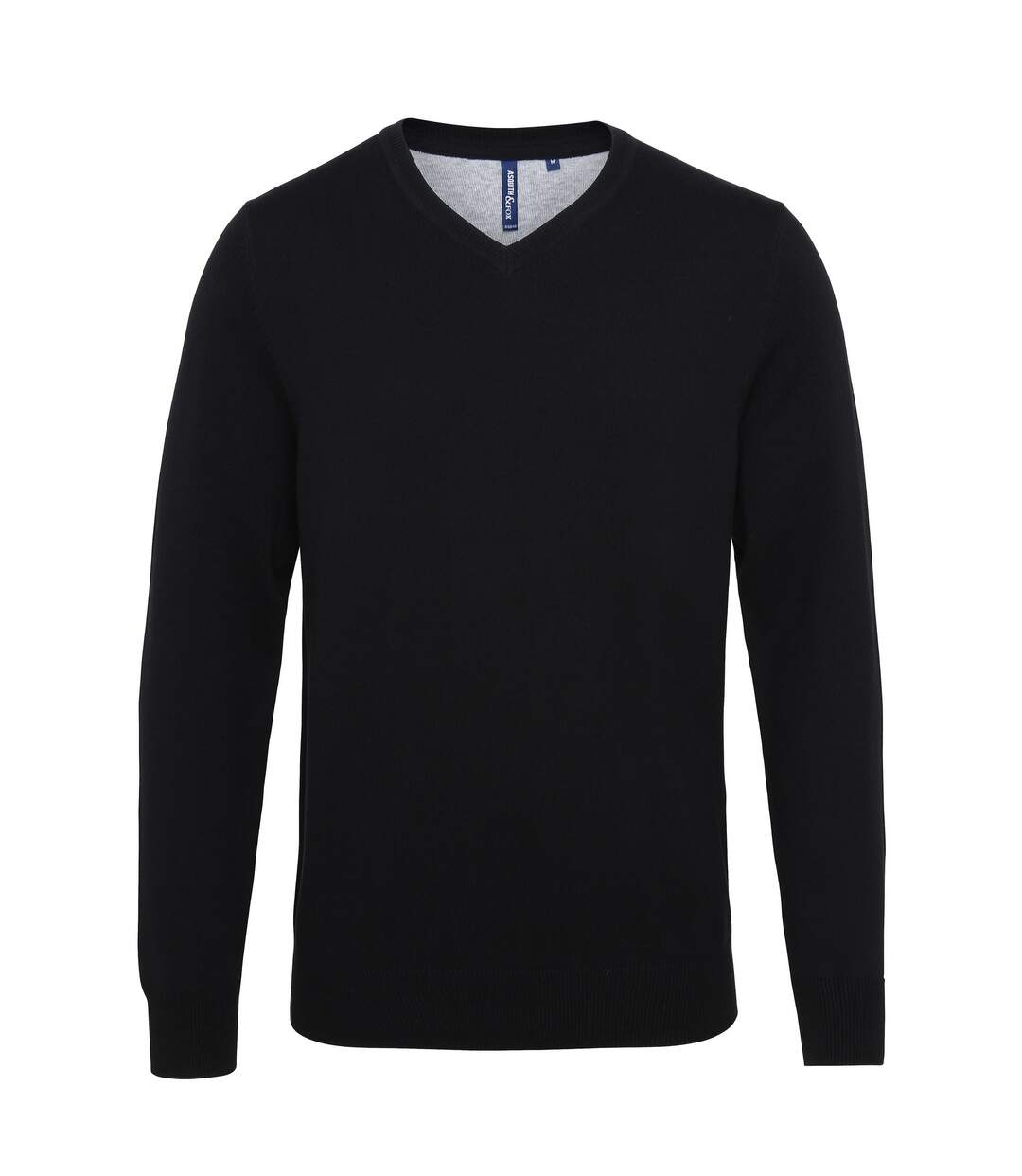 Asquith & Fox - Pull en coton à col V - Homme (Noir) - UTRW5188