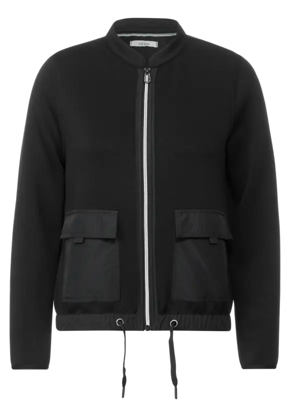 Materialmix Jacke - Black