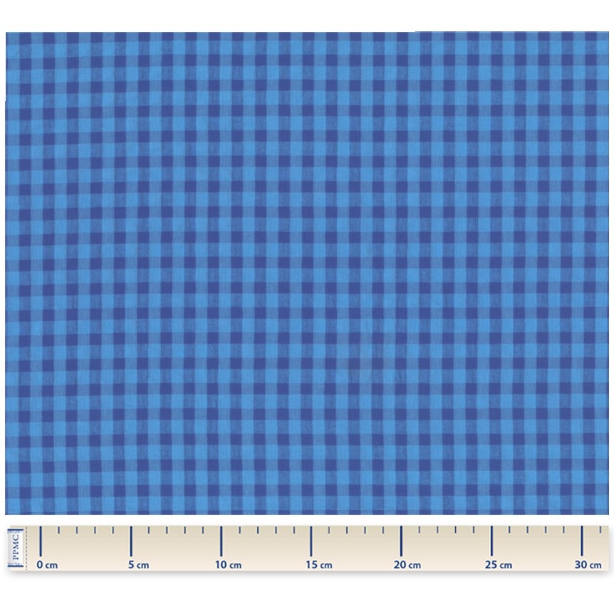 Tissu Coton Au Mètre Ex2533 Vichy Seersucker Bleu Navy