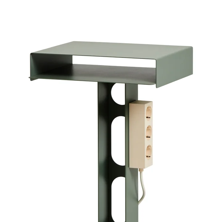 Pedestal - Sidekick Table, moosgrün