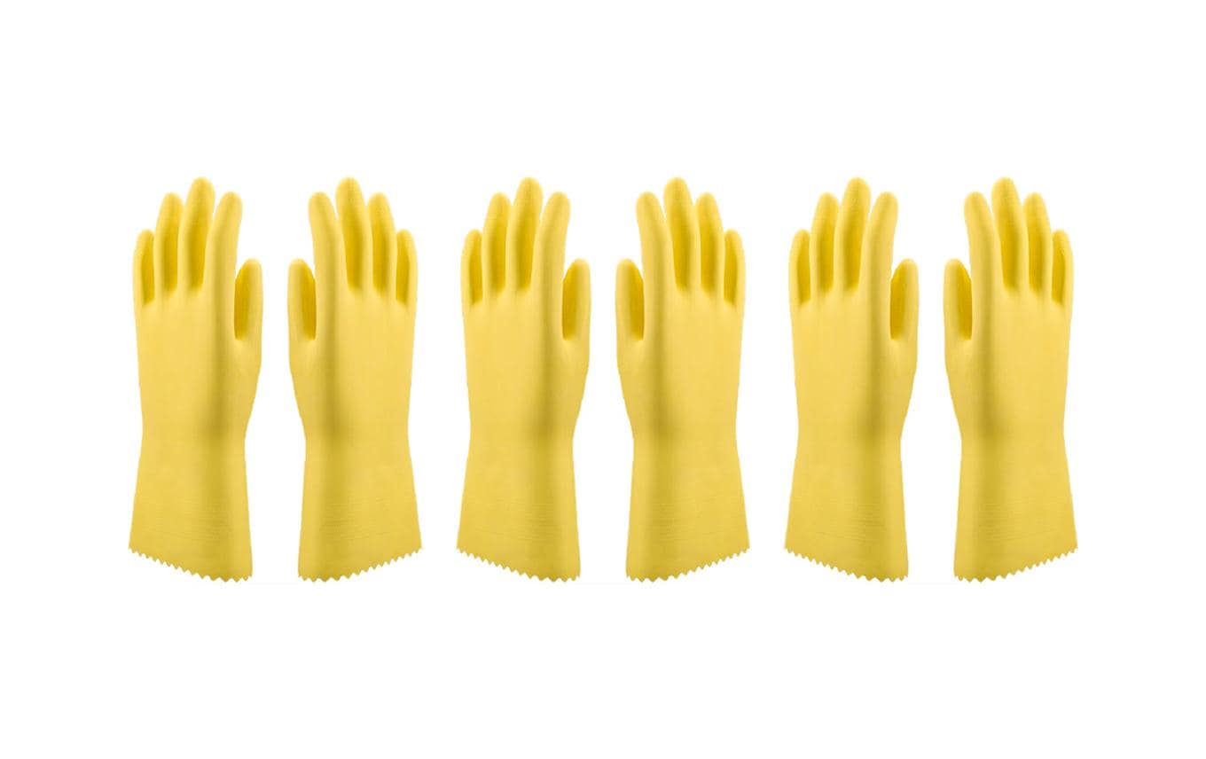 Reinigungshandschuh M, 6 StückLatexhandschuh Pack