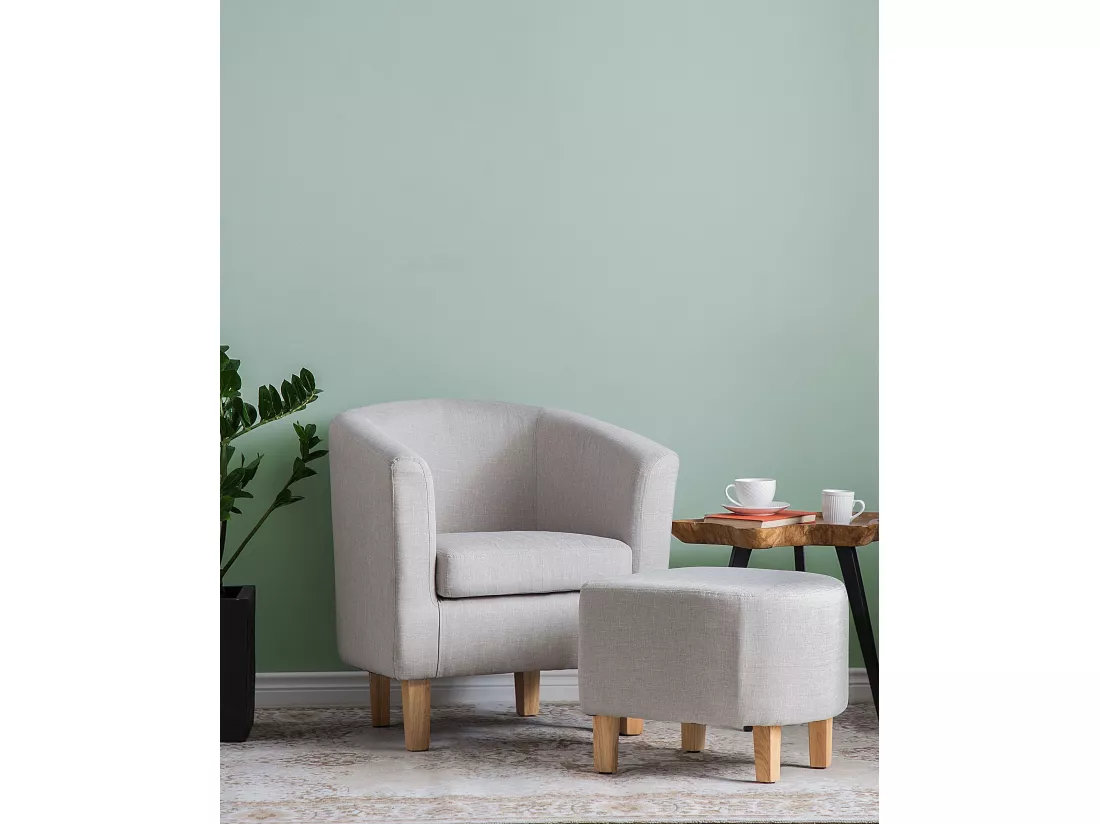 Fauteuil HOLDEN Tissu Gris clair