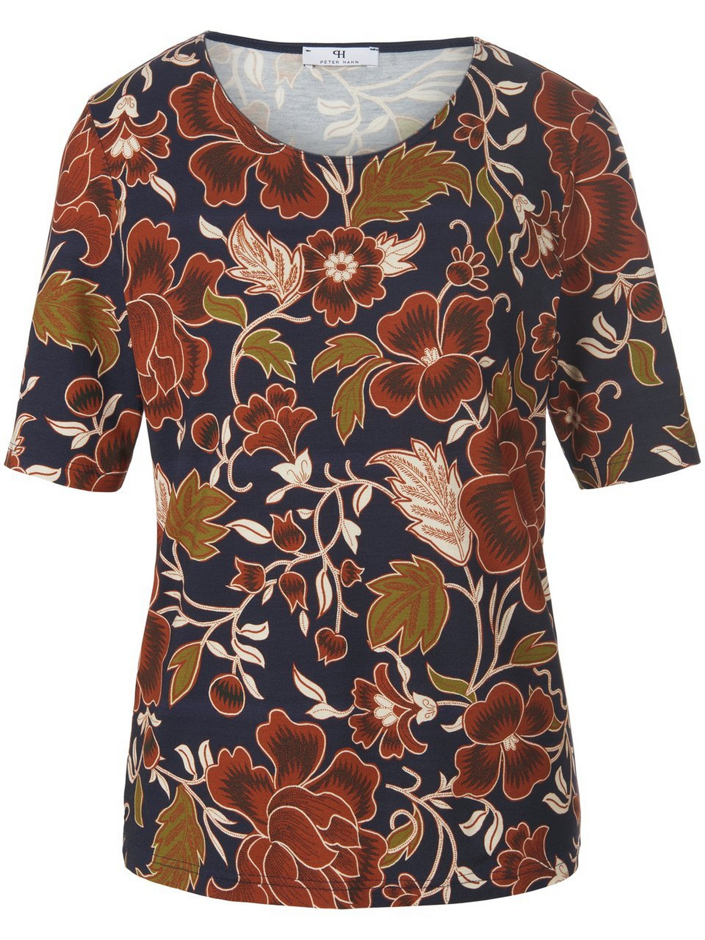 Rundhals-Shirt mit 1/2-Arm
