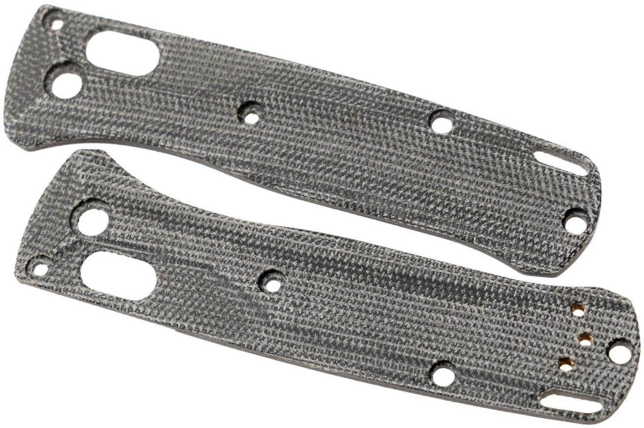 Flytanium Benchmade Mini-Bugout Scales Crossfade, black canvas micarta