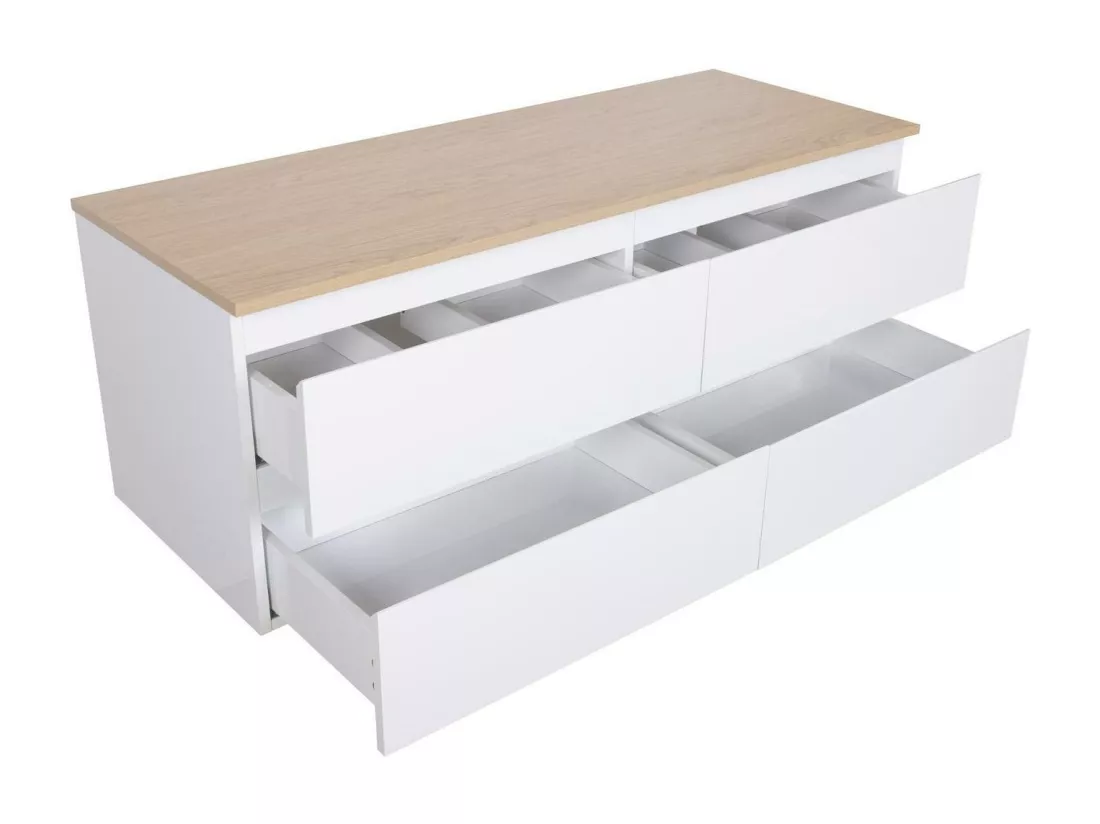 Meuble double vasque blanc 120 cm