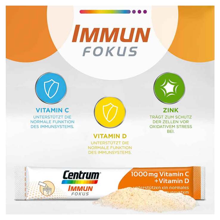 Centrum Immun Fokus 1000 mg Vitamin C + D Sticks, 24 St