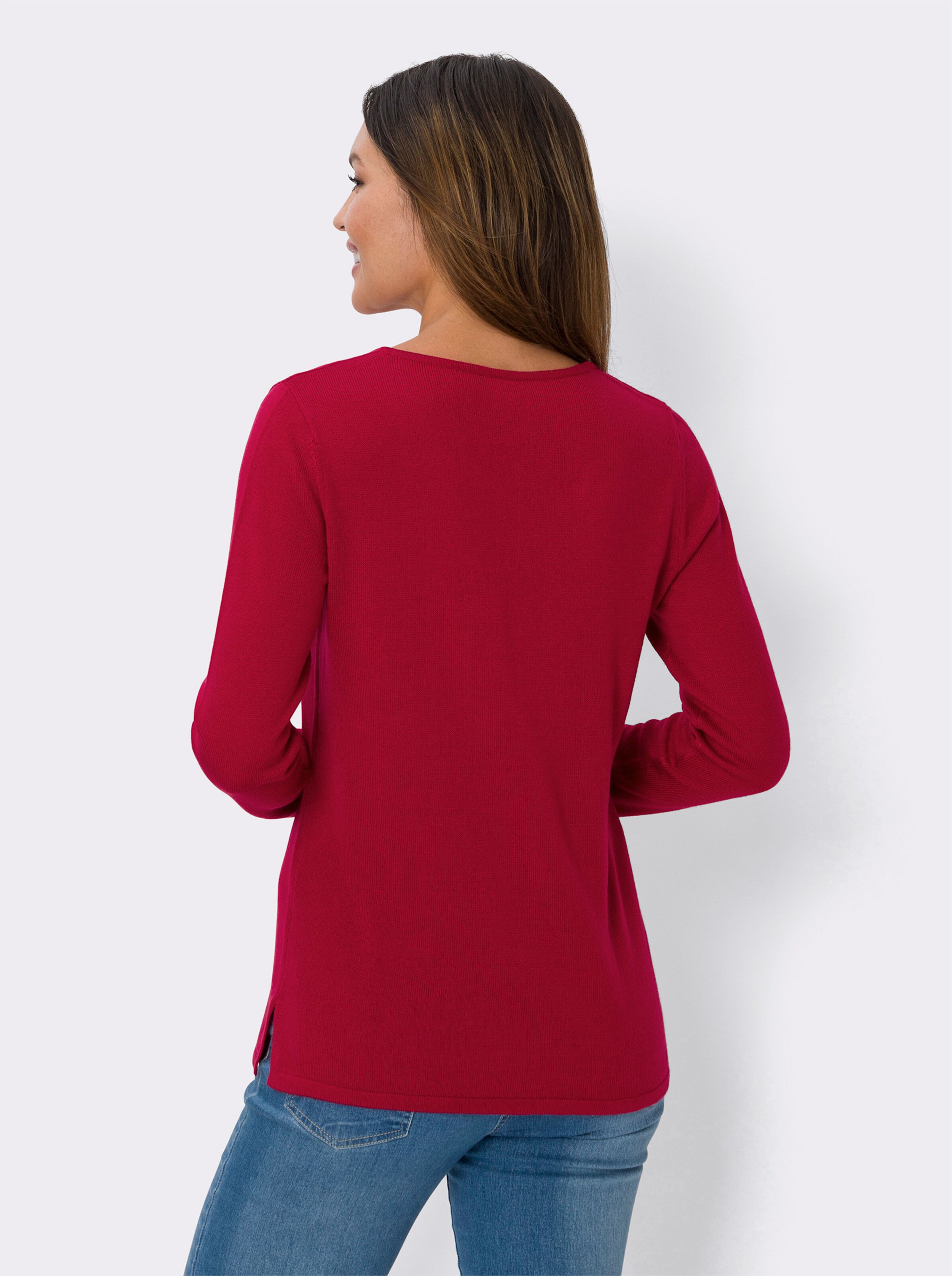 V-Ausschnitt-Pullover