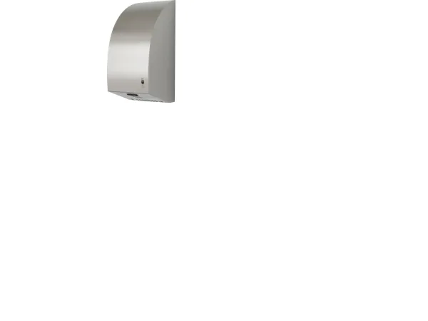 DAN DRYER Håndtørrer TURBO DESIGN (288) i børstet, rustfrit stål, berøringsfri. Tørretid 10-15 sek., 1600 W, mål 420x200x198 mm.