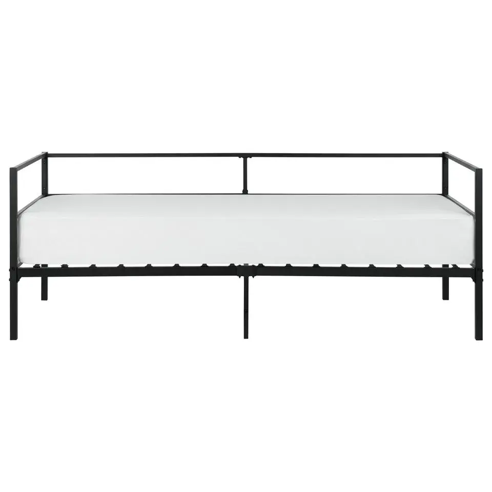 BATTUT - Eenpersoonsbed - Zwart - 90 x 200 cm - Metaal