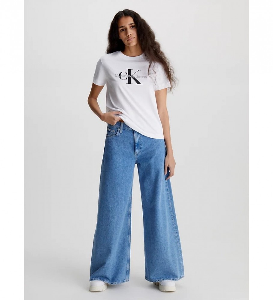 Camiseta Calvin Klein Jeans Monogram Regular branca