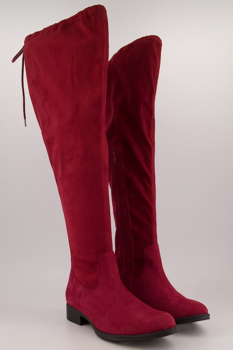 Overknee-Stiefel, Bindeband, Reißverschluss, Weite H