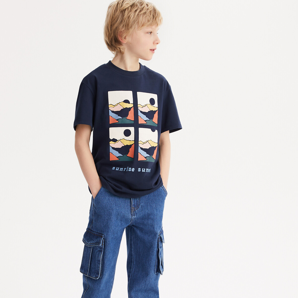 COLEÇÕES LA REDOUTE<br>Camiseta de manga curta com estampa de paisagem