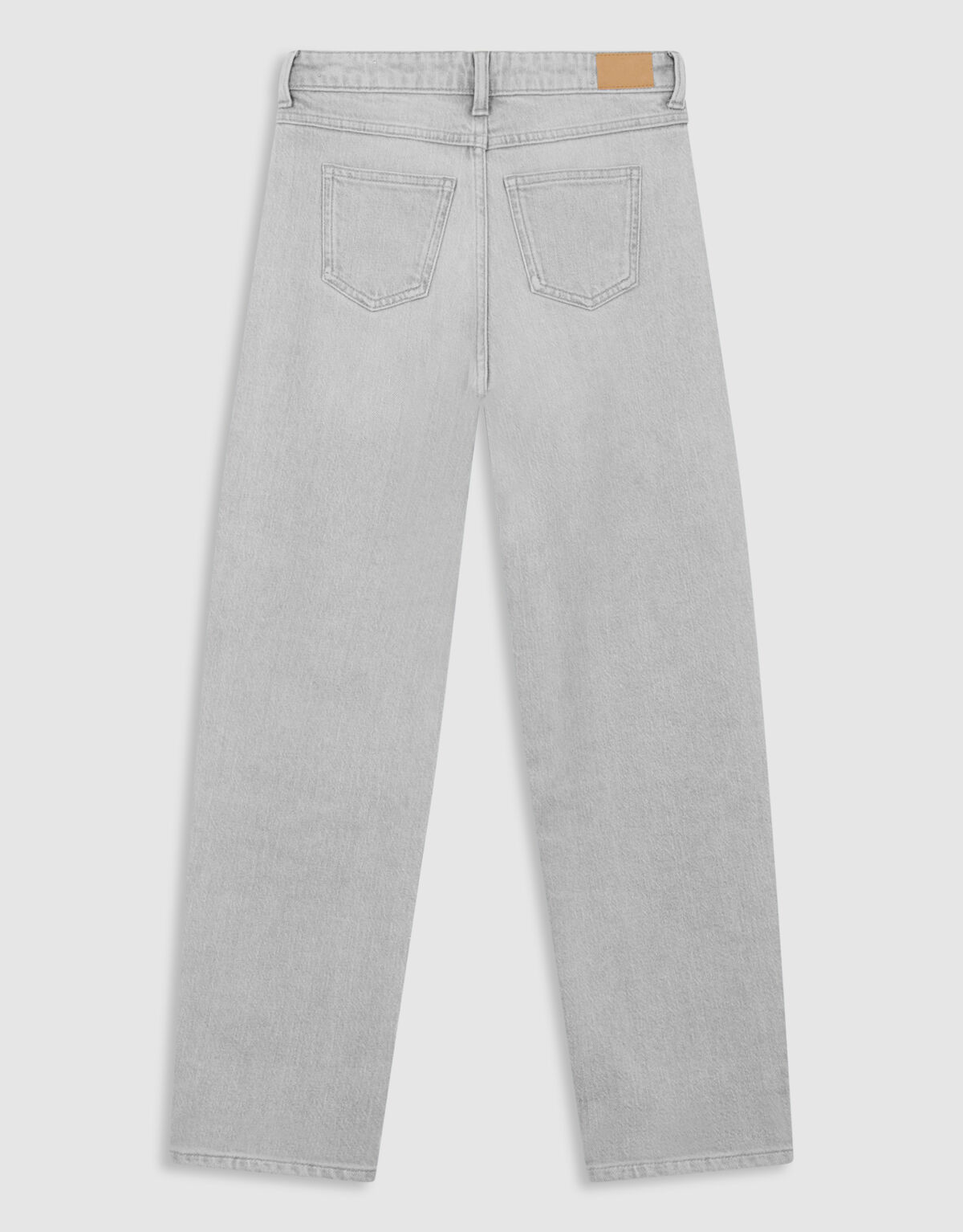 Strass Wide Leg Fit Jeans Lichtgrijs