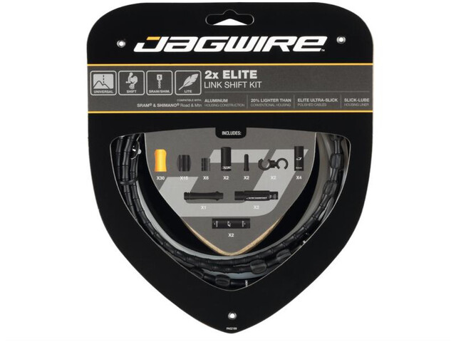 Jagwire Elite Gear kabelsæt Road/MTB Sort