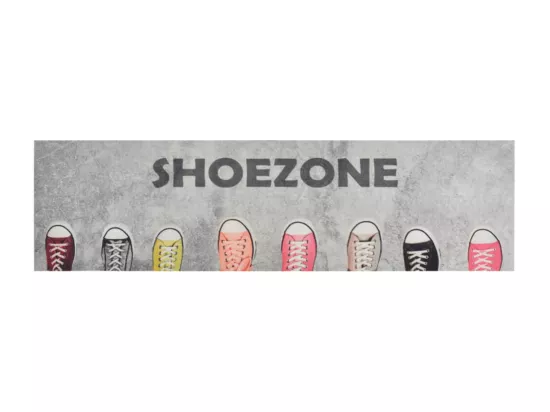 Tapis de cuisine lavable impression shoezone 45x150 cm velours
