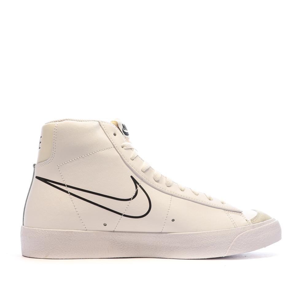 Nike Baskets Blanches/Orange Homme Nike Blazer