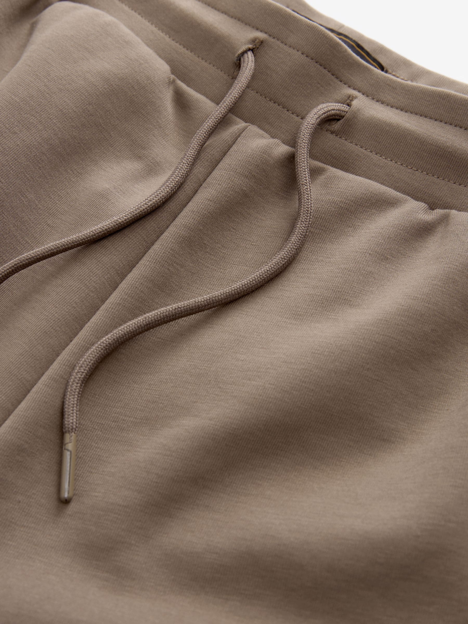 Ecru naturel - 2 jersey shorts met ritszakje