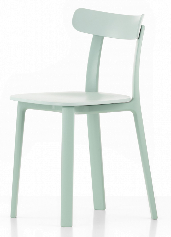 Vitra All Plastic stoel ice grey viltglijder